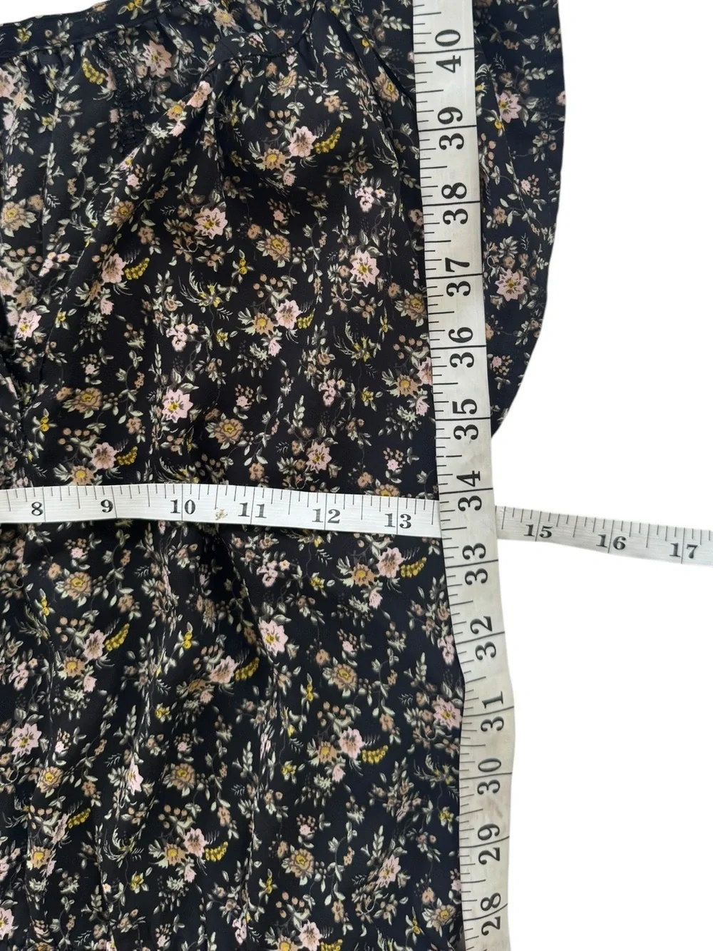 J. Crew Floral Midi Dress in Black Size Small